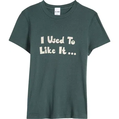 Re/done 90s Printed Cotton-jersey T-shirt In Emerald