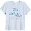 Re/done Angel Devil Classic Tee In Light Blue