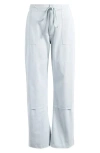 Re/done Beach Wide Leg Denim Pants In Light Blue