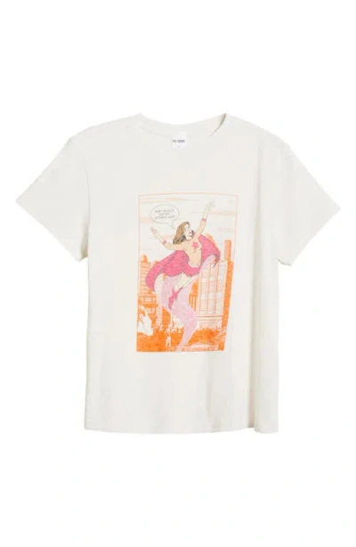 Re/done Classic Superhero Graphic T-shirt In White