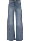 Re/done Midrise Cotton Blend Wide Jeans In Blue