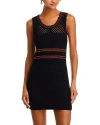 Re/done Crochet Mesh Dress Black Combo In Black Combo