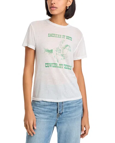Re/done Cowgirl Classic Tee In Optic White