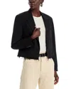 Re/done Frayed Cotton-canvas Blazer In Black