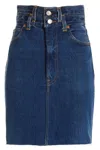 Re/done Double Waisted Pencil Re Done X Levis Skirt In Blue