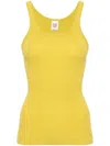 Re/done Fine-ribbed Tank Top In Pear