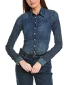 Re/done Fitted Denim Shirt In Blue