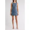Re/done Fray Denim Dress In Bruna