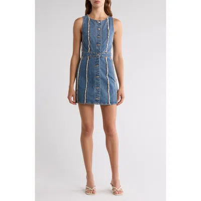 Re/done Fray Denim Dress In Bruna