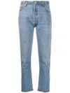 Re/done Vaqueros Rectos - Lavado Medio In Blue