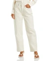 RE/DONE RE/DONE HIGH RISE ENGINEERED WIDE LEG TAPER JEANS IN VINTAGE WHITE