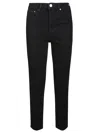 Re/done Super Slim Blackenblue Jean In Black