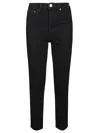 Re/done Super Slim Blackenblue Jean In Black