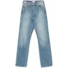 Re/done Denim Trousers With Belt Loops In Blue