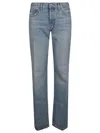 Re/done Easy Straight Jeans In Blue