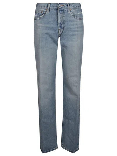 Re/done Easy Straight Jeans In Blue
