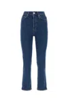 Re/done '70s Ultra Rise Cropped Flared Denim Trousers In Blue