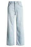 Re/done Loose Crop Wide Leg Jeans In Big Sur