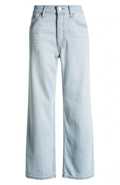 Re/done Loose Crop Wide Leg Jeans In Big Sur
