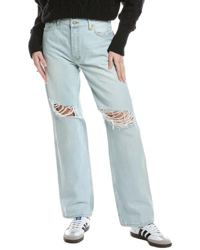 Re/done Loose Long Acqua Destroy Jean In Blue