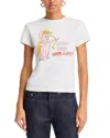 Re/done Love Life T-shirt In Vintage White
