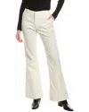 Re/done Mid Rise Flared Trousers Ivory In White