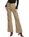 Re/done Mid-rise Flared Trouser Khaki Jean In Brown