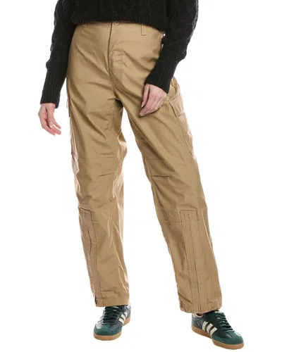 Re/done 70's Ultra High-rise Washed Khaki Wide Leg Jean In Blue