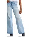 Re/done Mid Rise Wide Leg Palazzo Jeans In Cielito In Cielito