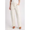Re/done High Rise Straight Leg Jeans In Distressed Vintage White In Distressed Vintage White