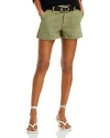 Re/done Khaki Military Mini Shorts In Bayleaf