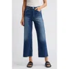 Re/done Raw Hem High Waist Ankle Wide Leg Jeans In Mid 70s