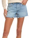 Re/done Raw Waist Indigo High-rise Short In Blue