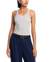 Re/done Ribbed Tank Top In Heather Grey