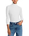 Re/done Hanes Ribbed Turtleneck Sweater In Vintage White In White