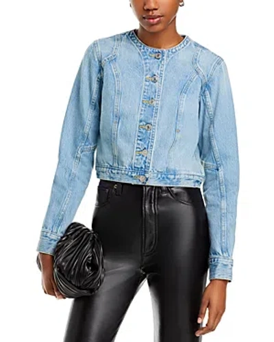 Re/done Seamed Tailored Denim Jacket In Mojave