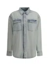 Re/done Denim Shirt In Blue