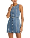 Re/done Frayed Denim Minidress In Bruna