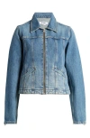 Re/done Slim Fit Denim Jacket In Crafted Indigo