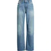 Re/done Standard Wide Leg Jeans In Blasted
