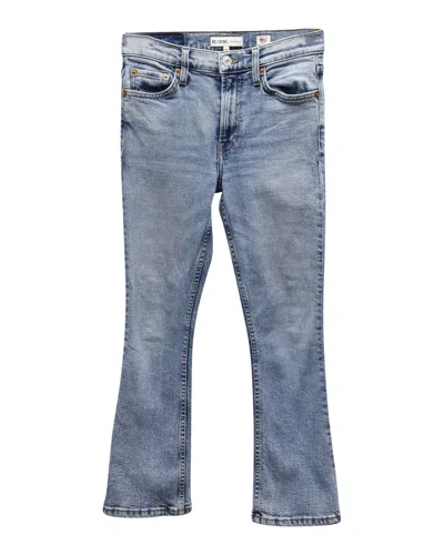 Re/done Straight Leg Jeans In Light Blue Cotton