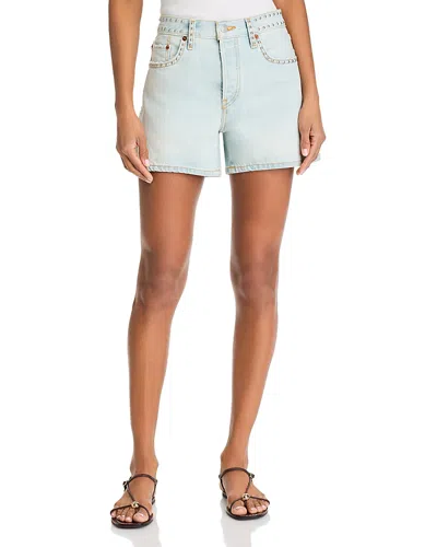Re/done Boy Shorts Ranch Water In Acqua Stud