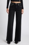 RE/DONE RE/DONE STUDDED WIDE LEG JEANS
