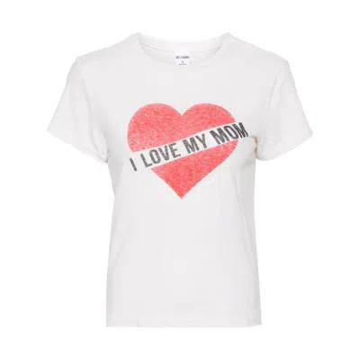 Re/done Slogan-print T-shirt In Neutrals