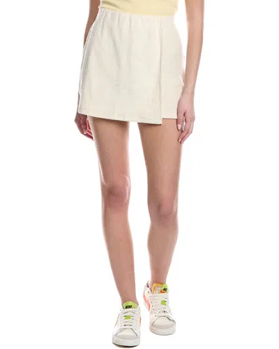 Re/done Terry Wrap Skirt In White