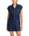 Re/done The Arizona Denim Mini Dress In Heritage Rinse