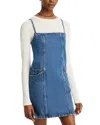 Re/done The Margo Mini Dress In Blue Mere