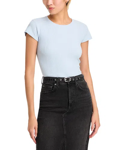 Re/done Variegated 60s Slim Tee In Light Blue