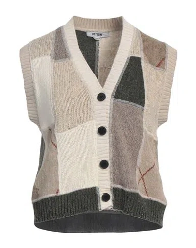 Re/done Woman Cardigan Beige Size S Wool