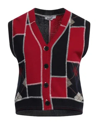 Re/done Woman Cardigan Red Size Xs Wool In Red